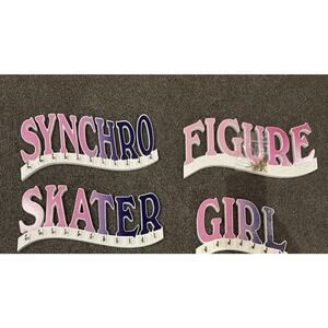 Synchro Figure Skater Girl Metal Hanging Wall Unit. Made In The Usa.